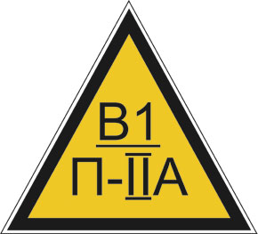 Табличка Категория пожарной опасности помещения В1 Табличка Категория пожарной опасности помещения В1