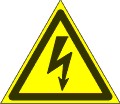 Табличка "Опасность поражения электрическим током"