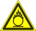 Табличка "Пожароопасно. Окислитель"