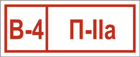 Табличка Категория пожарной опасности помещения В4 №2 Табличка Категория пожарной опасности помещения В4 №2