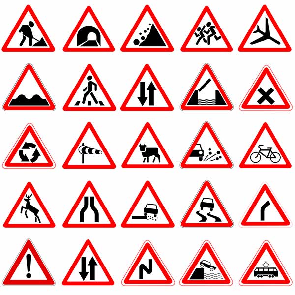 Дорожные знаки - треугольные