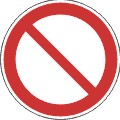 Табличка "Запрещение (прочие опасности или опасные действия)"