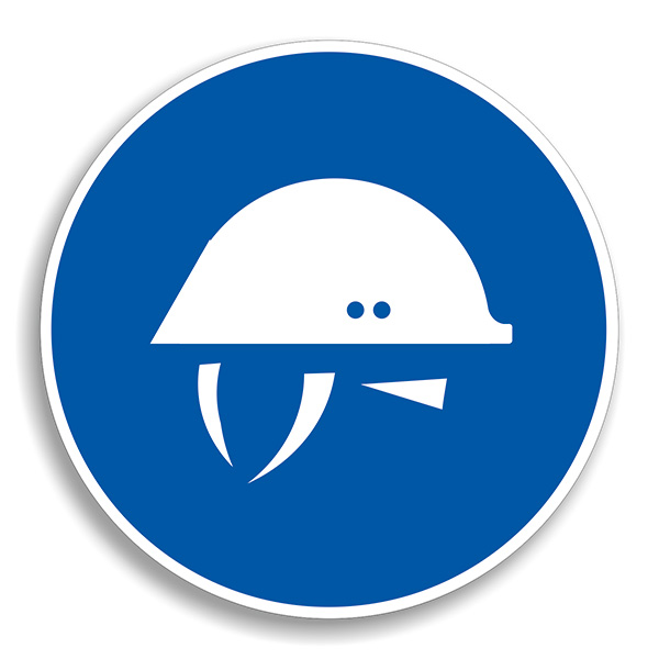 Табличка Работать в защитной каске (шлеме)