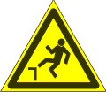 Табличка "Осторожно. Возможно падение с высоты"