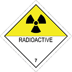 Табличка "Радиоактивные материалы ДОПОГ: 7D  Информационное табло для радиоактивных материалов класса 7"